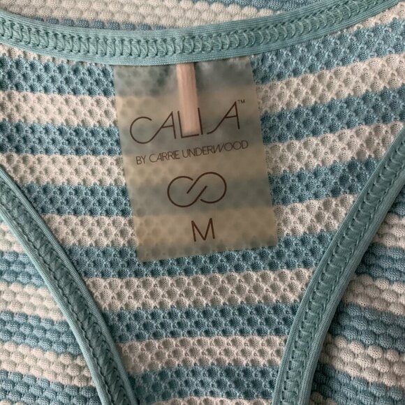 Calia By Carrie Underwood Striped Racerback Tank Top Athletic Stretch Medium - Picture 5 of 6